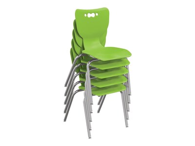 MooreCo Hierarchy 4-Leg Plastic School Chair, Green (53316-1-GREEN-NA-CH)