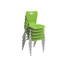 MooreCo Hierarchy 4-Leg Plastic School Chair, Green (53316-1-GREEN-NA-CH)