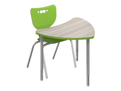 MooreCo Hierarchy 4-Leg Plastic School Chair, Green (53316-1-GREEN-NA-CH)