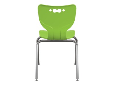 MooreCo Hierarchy 4-Leg Plastic School Chair, Green (53316-1-GREEN-NA-CH)