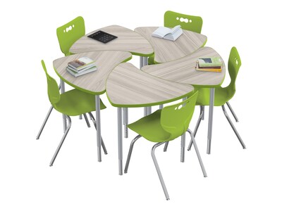 MooreCo Hierarchy 4-Leg Plastic School Chair, Green (53316-1-GREEN-NA-CH)