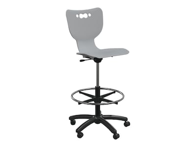 MooreCo Hierarchy 5-Star Plastic School Chair, Cool Gray (53512-GREY-NA-HC)