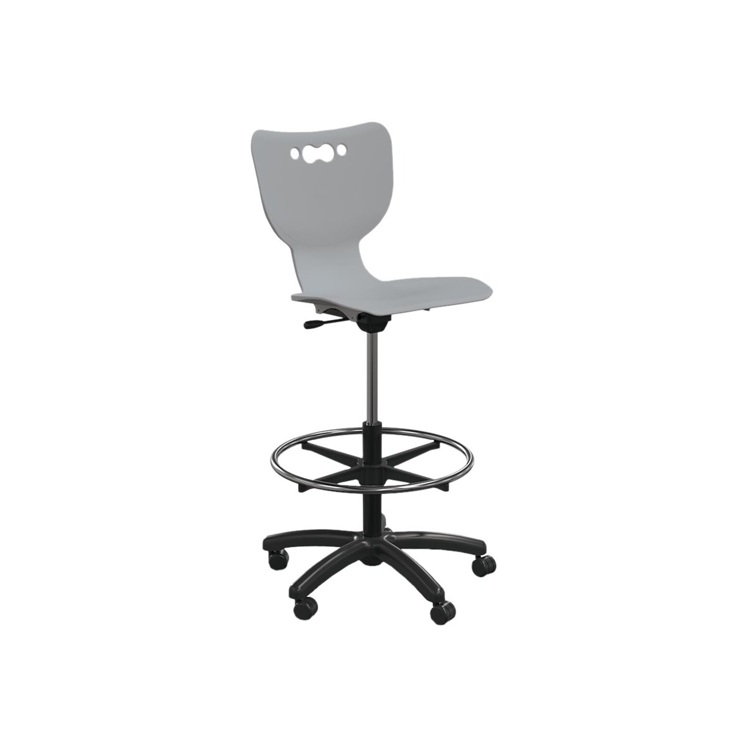 MooreCo Hierarchy 5-Star Plastic School Chair, Cool Gray (53512-GREY-NA-HC)