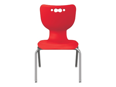 MooreCo Hierarchy 4-Leg Plastic School Chair, Red (53316-1-RED-NA-CH)