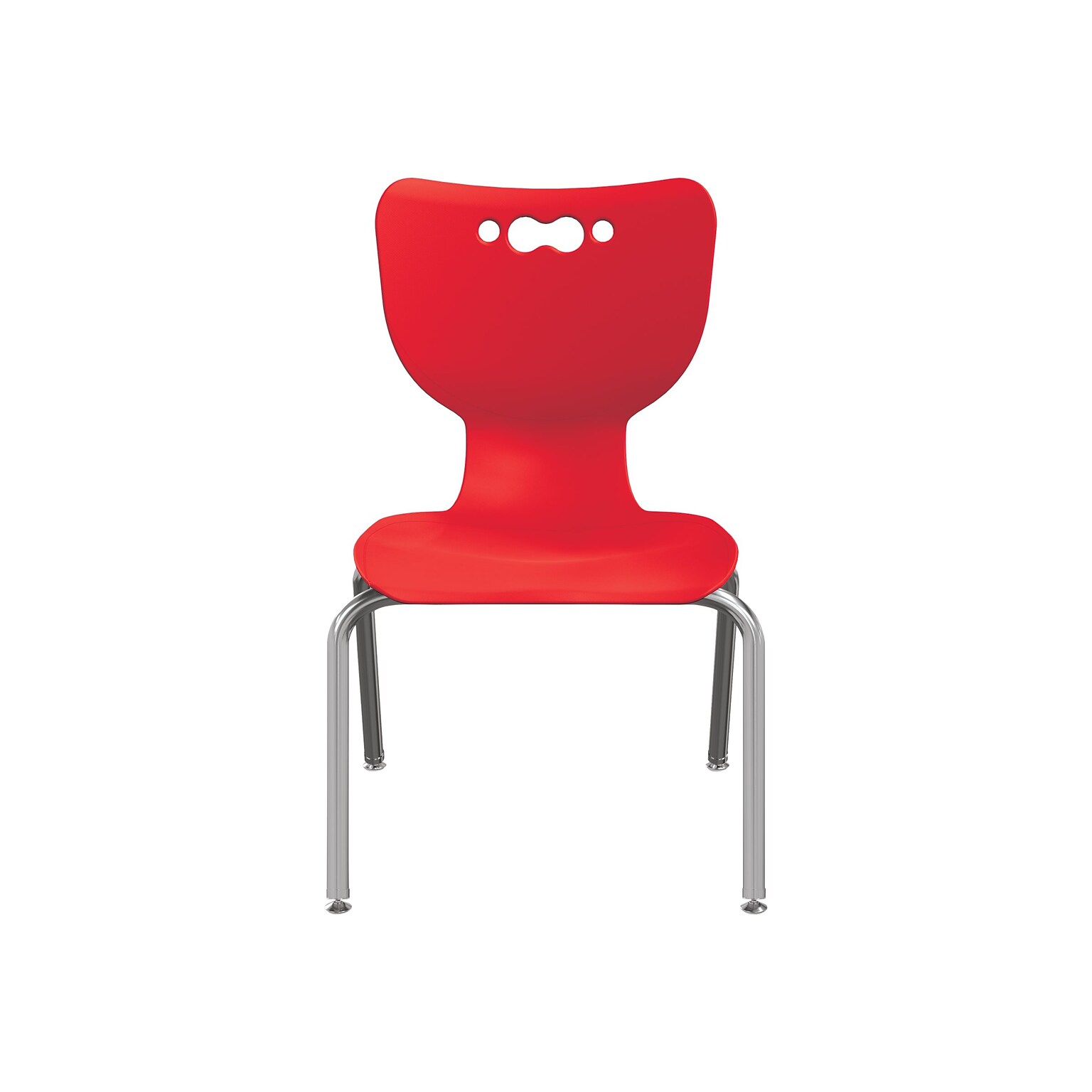 MooreCo Hierarchy 4-Leg Plastic School Chair, Red (53316-1-RED-NA-CH)