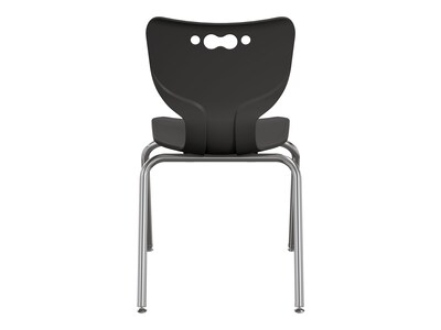 MooreCo Hierarchy 4-Leg Plastic School Chair, Black (53318-1-BLACK-NA-CH)