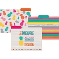 Teacher Created Resources Tropical Punch File Folders, 3-Tab, 11.75 x 9.5, Assorted Colors, 24/PK