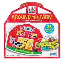Briarpatch The World of Eric Carle Around the Farm 2-Sided Floor Puzzle, Grades PreK + (UG-33837)