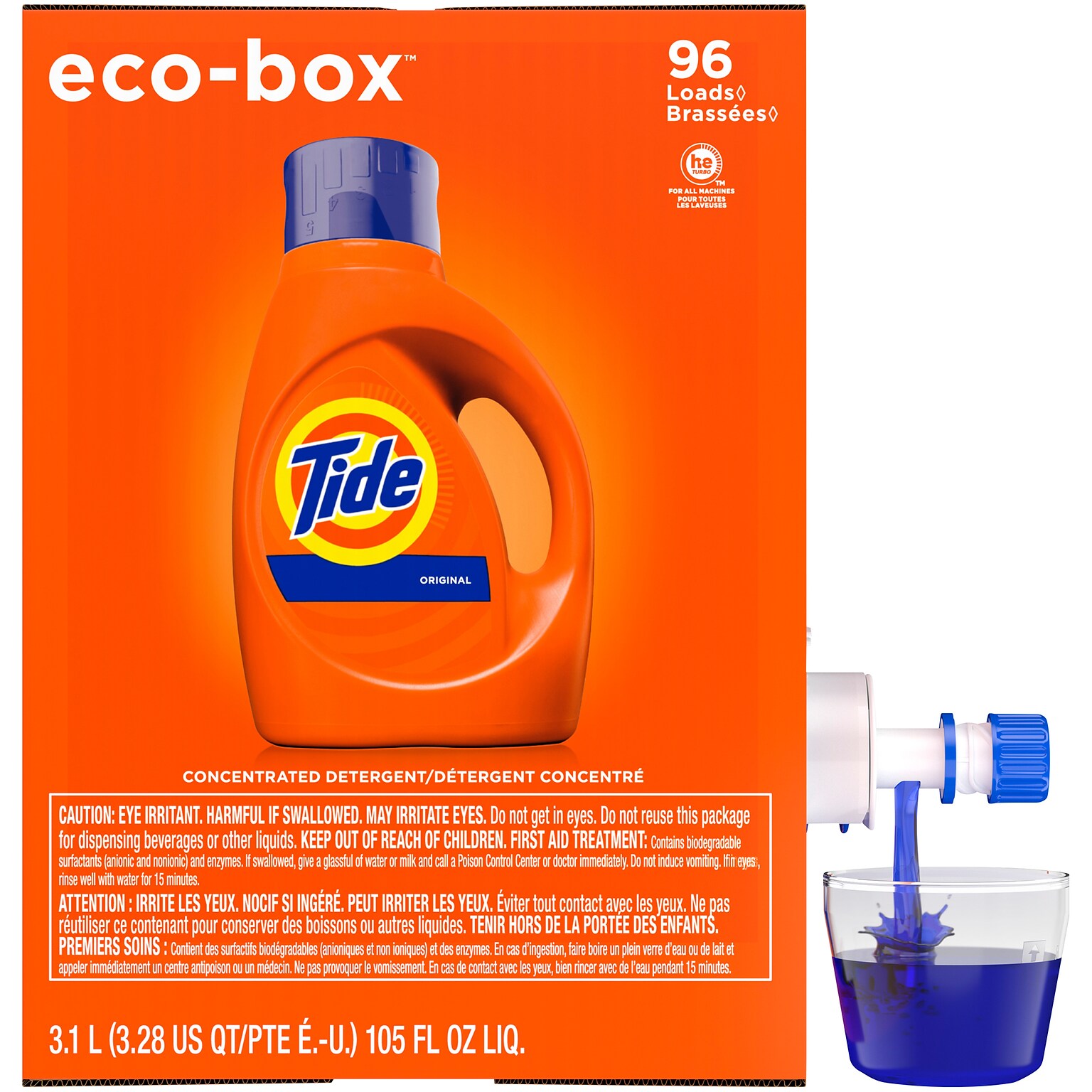 Tide HE Liquid Laundry Detergent, 96 Loads, 105 oz. (89013)