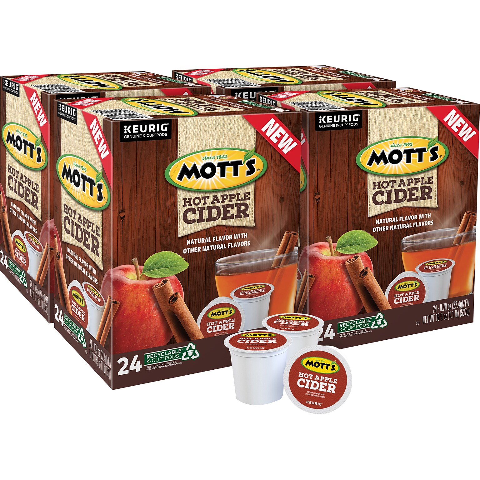 Motts Apple Cider, Keurig® K-Cup® Pods, 96/Carton (386040CT)