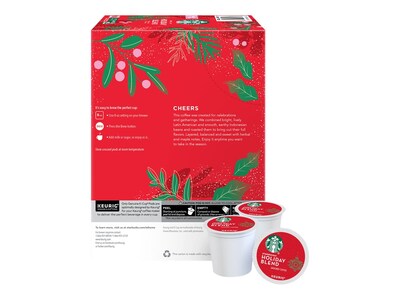 Starbucks Holiday Blend Coffee Keurig® K-Cup® Pods, Medium Roast, 22/Box (SBK12412029CT)