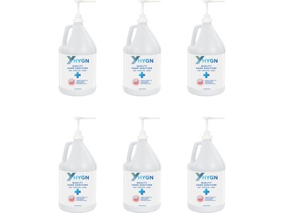 HYGN Gel Hand Sanitizer, 128 Oz., 6/Carton (HG1GALLN-CT)