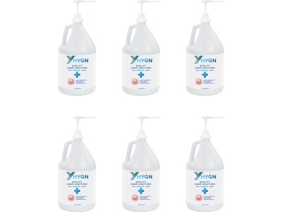 HYGN Gel Hand Sanitizer, 128 Oz., 6/Carton (HG1GALLN-CT)