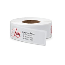 Rolled Address Label, 2 1/2 x 3/4 Rectangle, Clear Film, Full Color, 250 Labels, 1/Roll