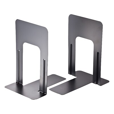 Officemate 9 Steel Bookend, Black, 2/Pack (OIC93051)