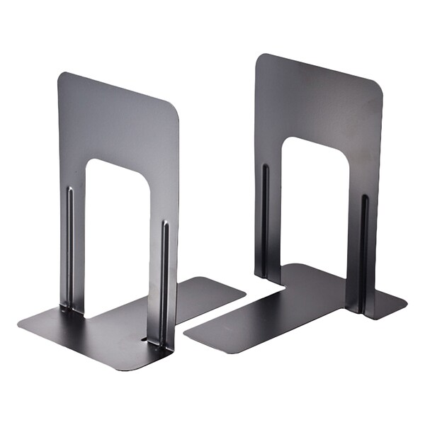 Officemate Steel Book Ends, 9H, Black (OIC93051)
