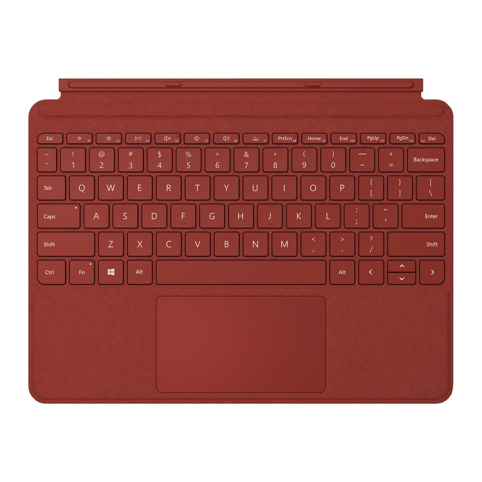 Microsoft KCT-00061 Alcantara Keyboard for 10 Surface Go, 10.5 Surface Go 2, Poppy Red