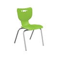 MooreCo Hierarchy 4-Leg Plastic School Chair, Chrome/Green (53318-1-GREEN-NA-CH)