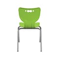 MooreCo Hierarchy 4-Leg Plastic School Chair, Chrome/Green (53318-1-GREEN-NA-CH)