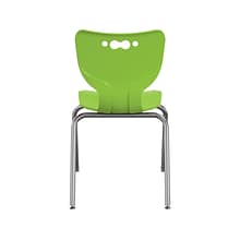 MooreCo Hierarchy 4-Leg Plastic School Chair, Chrome/Green (53318-1-GREEN-NA-CH)