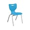 MooreCo Hierarchy 4-Leg Plastic School Chair, Chrome/Blue (53318-1-BLUE-NA-CH)