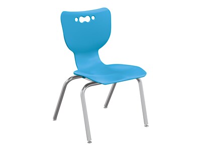 MooreCo Hierarchy 4-Leg Plastic School Chair, Blue (53316-1-BLUE-NA-CH)