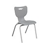 MooreCo Hierarchy 4-Leg Plastic School Chair, Chrome/Gray (53318-1-GREY-NA-CH)