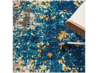 Anji Mountain Rug'd Bilbao Carpet & Hard Floor Chair Mat, 36" x 48'', Multicolored (AMB9016)