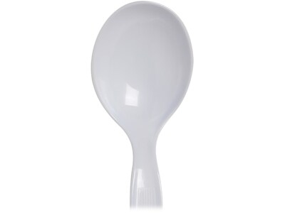Dixie Individually Wrapped Polystyrene Soup Spoon, Medium-Weight, White, 1000/Carton (SM23C7)