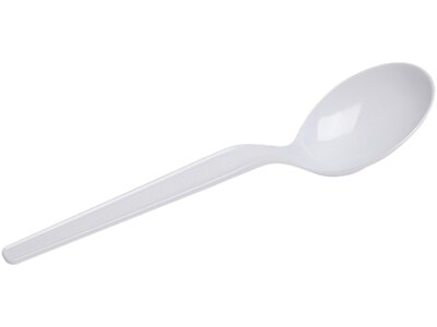 Dixie Individually Wrapped Polystyrene Soup Spoon, Medium-Weight, White, 1000/Carton (SM23C7)