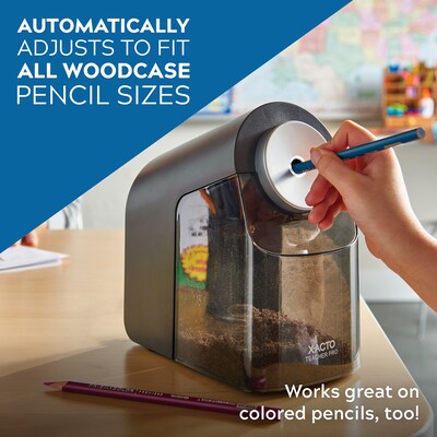 X-ACTO Teacher Pro Electric Pencil Sharpener, Black (1675/1675X)