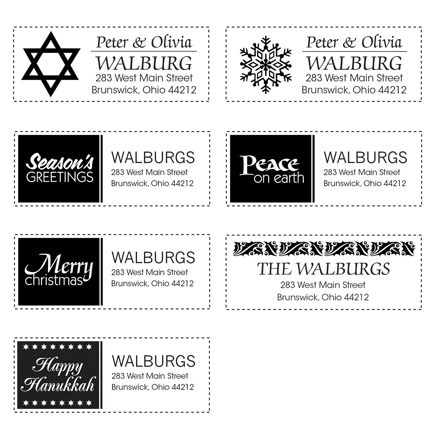 Custom Xstamper® Holiday N24 Preinked Stamp