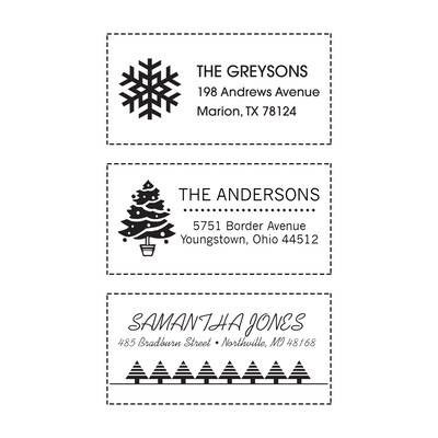 Custom 2000 Plus® PrintPro™ 30 Self-Inking Holiday Stamp, 11/16 x 1-13/16