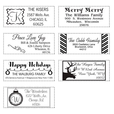 Custom Quill 2000 Plus® Printer P 50 Self-Inking Holiday Stamp, 15/16" x 2 11/16"