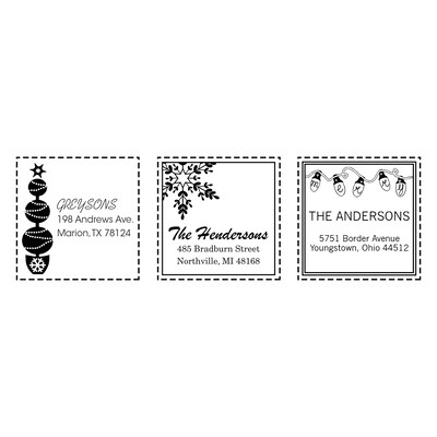 Custom 2000 Plus® PrintPro™ Q30 Self-Inking Square Holiday Stamp, 1-1/8" x 1-1/8"