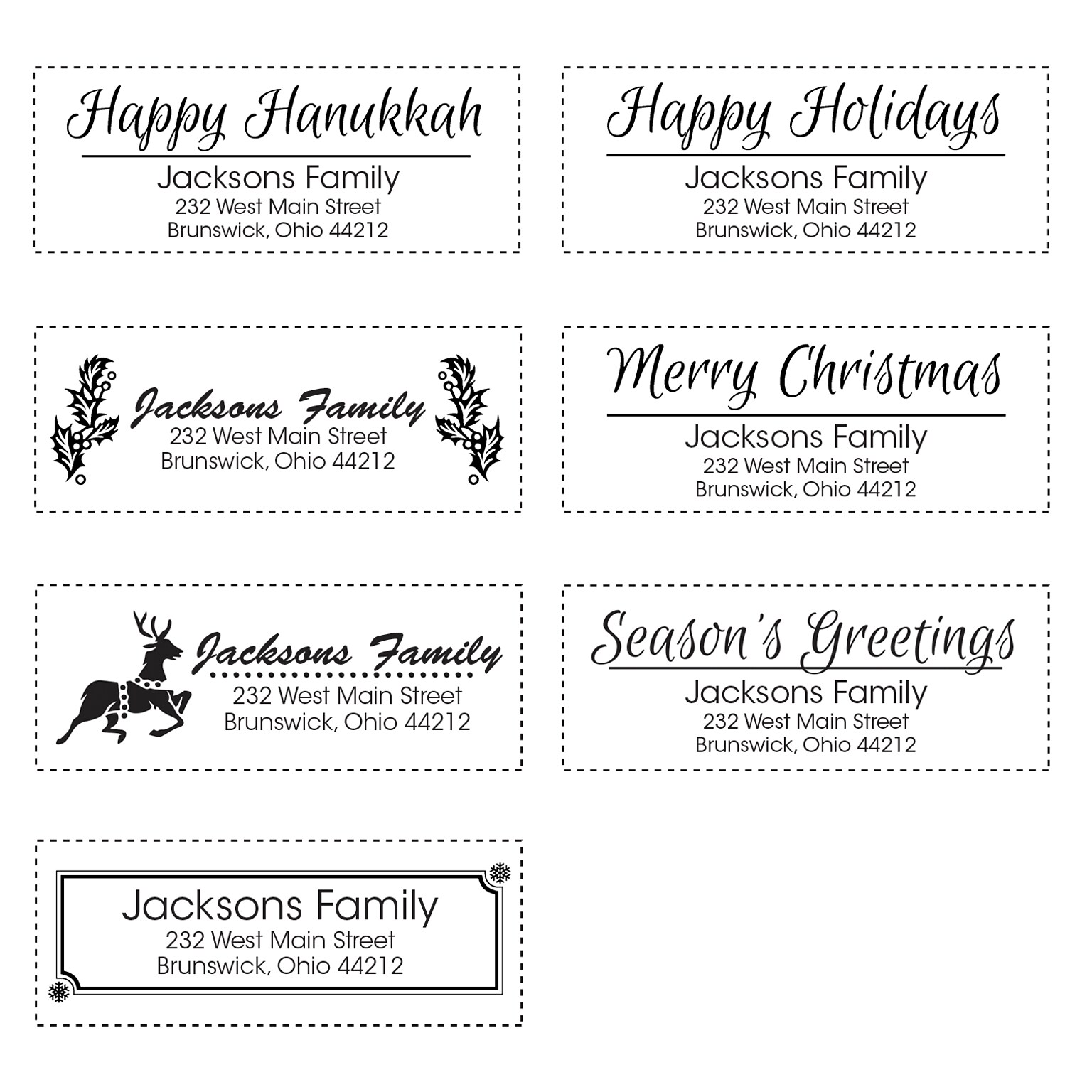 Custom Xstamper® Holiday N18 Preinked Stamp