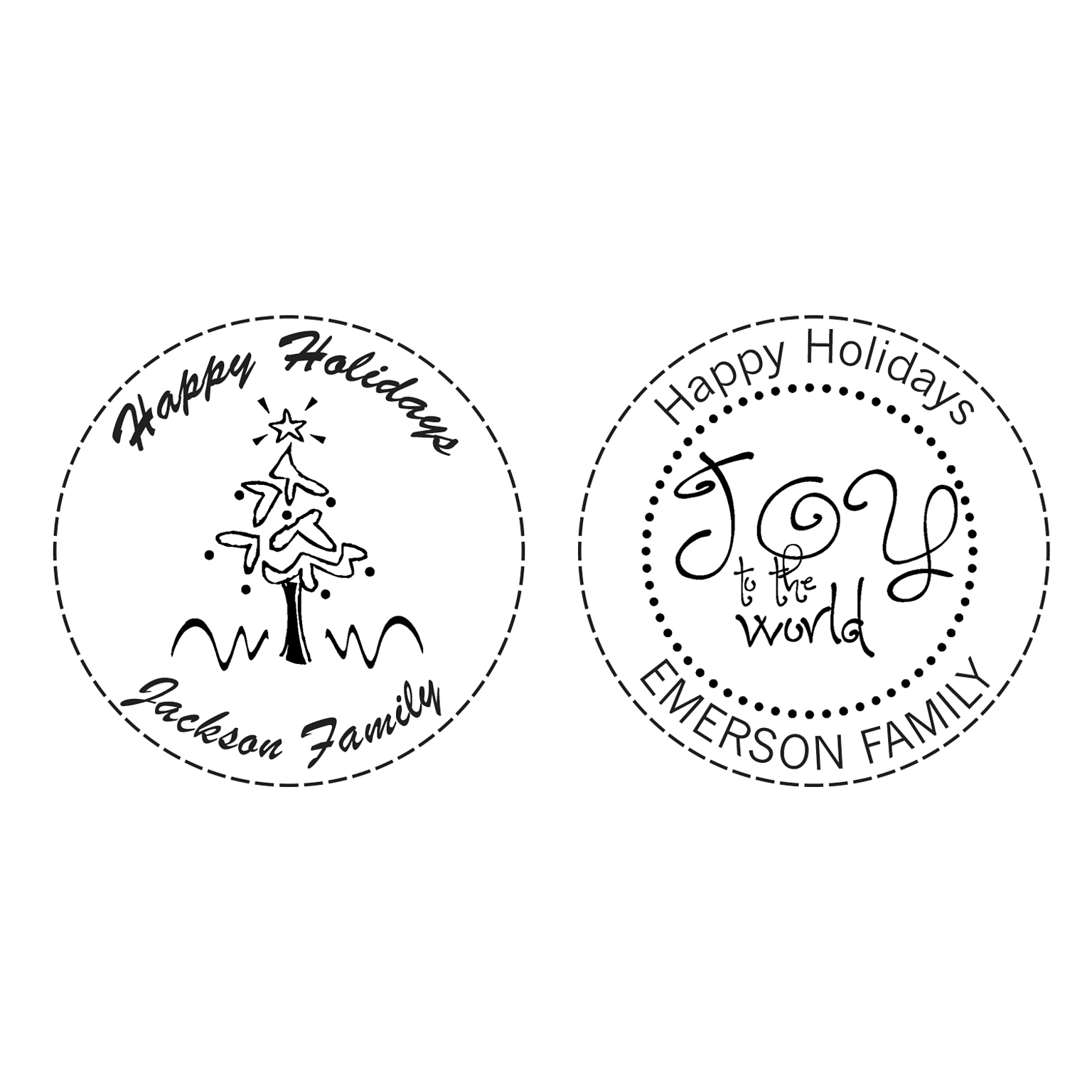 Custom Official K Holiday Pocket Embosser Seal, 1.625 Diameter
