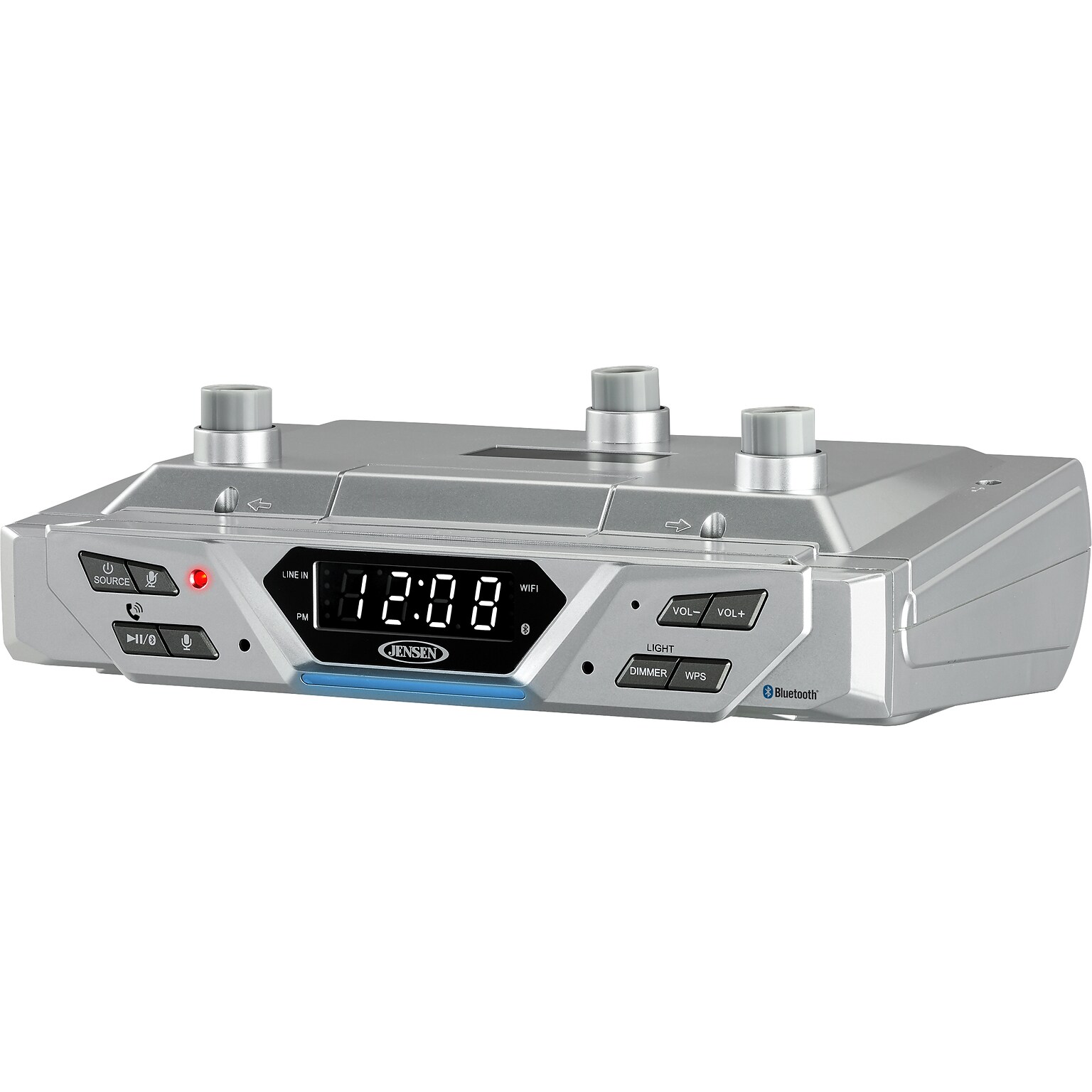 Jensen Under-Cabinet Voice-Controlled Wireless Music System, Silver (JAS-725)