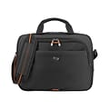 Solo New York Everyday Laptop Briefcase, Black/Orange Polyester (UBN106-4)