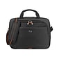 Solo New York Everyday Laptop Briefcase, Black/Orange Polyester (UBN106-4)
