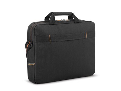 Solo New York Everyday Laptop Briefcase, Black/Orange Polyester (UBN106-4)