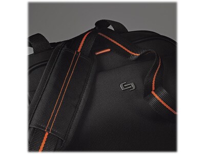 Solo New York Everyday Laptop Briefcase, Black/Orange Polyester (UBN106-4)