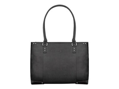 Solo New York Laptop Tote, Black Leather (VTA801-4)