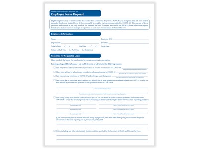 ComplyRight FFCRA Leave Request Medical Records Forms, 50/Pack (A0105PK50)