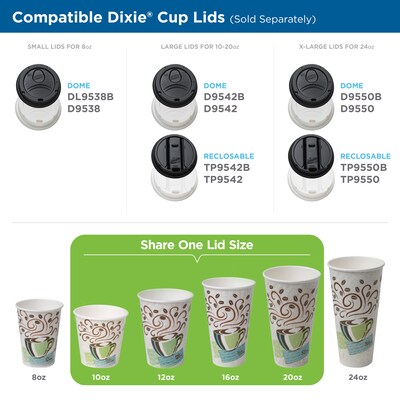 Stock Your Home 16 Oz Plastic Cups With Dome Lids (50 Count) -Parfait