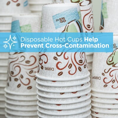 Dixie PerfecTouch Insulated Paper Hot Cups, 8 oz., Coffee Haze, 500/Carton (5338DX)