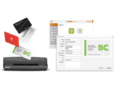Ambir ImageScan Pro 687 Portable Scanner, Black (DS687-BCS)