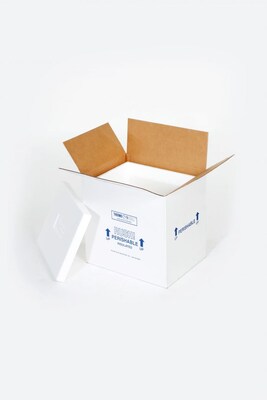 SI Products Insulated Shipper, 8 x 6 x 4-1/2, White, Each (204C)