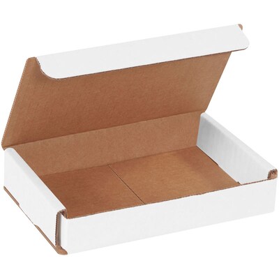 Partners Brand Corrugated Mailers, 6" x 4" x 1", White, 50/Bundle (M641)