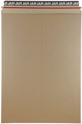 Jam Paper Stay-Flat Photo Mailer, 13" x 18", Brown Kraft, 6/Pack (8866646B)